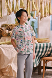 The Courtyard Mandarin Shirt - Wildflowers