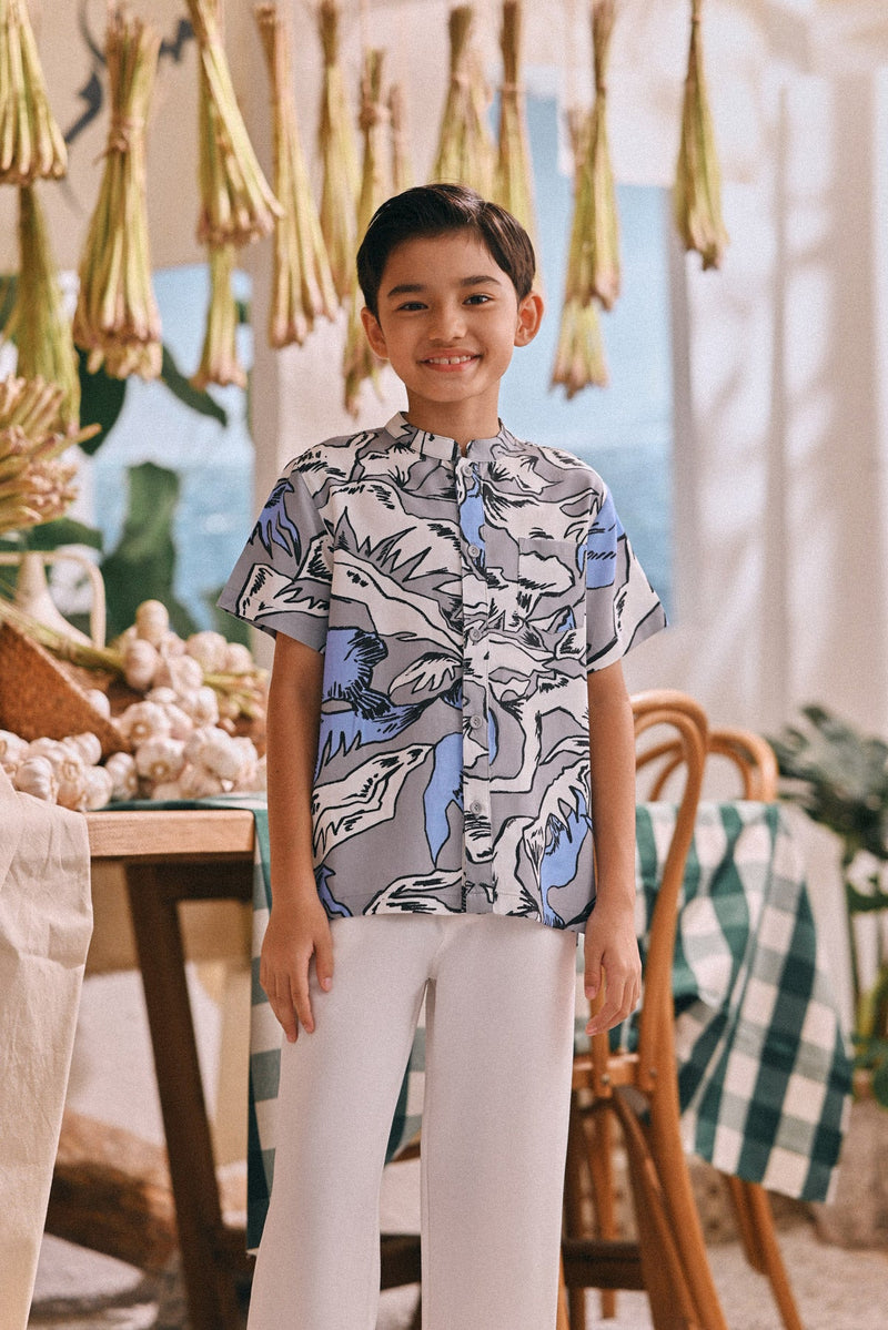 The Courtyard Mandarin Shirt - Breeze