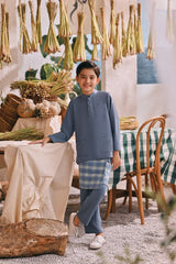 The Courtyard Baju Melayu Cekak Musang - Coronet Blue