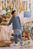 The Courtyard Baju Melayu Cekak Musang - Coronet Blue
