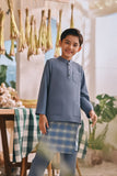 The Courtyard Baju Melayu Cekak Musang - Coronet Blue
