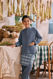 The Courtyard Baju Melayu Cekak Musang - Coronet Blue