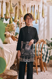 The Courtyard Baju Melayu Cekak Musang - Black