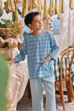 The Courtyard 3/4 Sleeve Kurta - Skylark