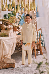 The Courtyard Baju Melayu Cekak Musang - Pastel Yellow