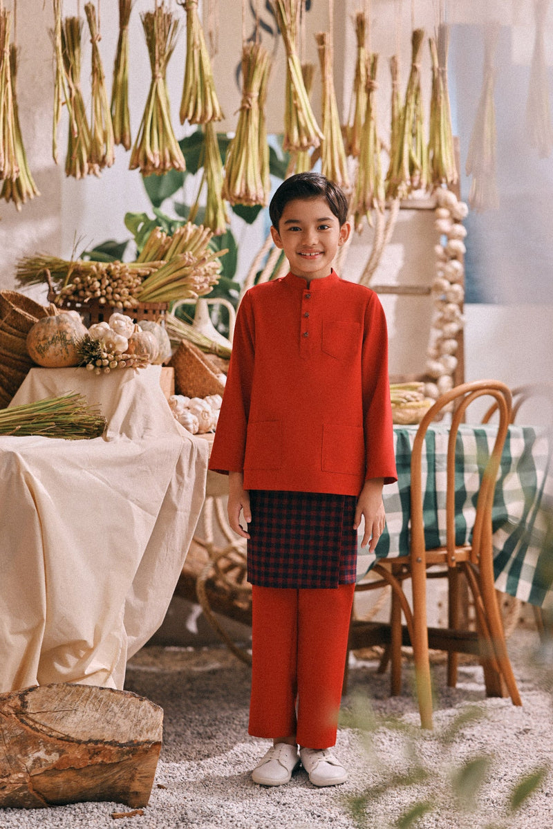 The Courtyard Baju Melayu Cekak Musang - Chili Pepper