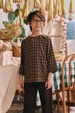 The Courtyard 3/4 Sleeve Kurta - Truffle Check