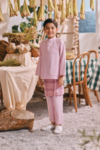 The Courtyard Baju Melayu Cekak Musang - Baby Pink