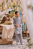 The Courtyard Baju Melayu Cekak Musang - Stone Grey