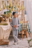 The Courtyard Baju Melayu Cekak Musang - Stone Grey