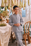 The Courtyard Baju Melayu Cekak Musang - Stone Grey