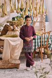 The Courtyard Baju Melayu Cekak Musang - Purple Manggis