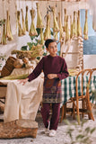 The Courtyard Baju Melayu Cekak Musang - Purple Manggis