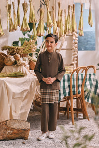 The Courtyard Baju Melayu Cekak Musang - Dark Olive