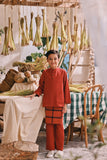 The Courtyard Baju Melayu Cekak Musang - Spice Red