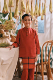 The Courtyard Baju Melayu Cekak Musang - Spice Red