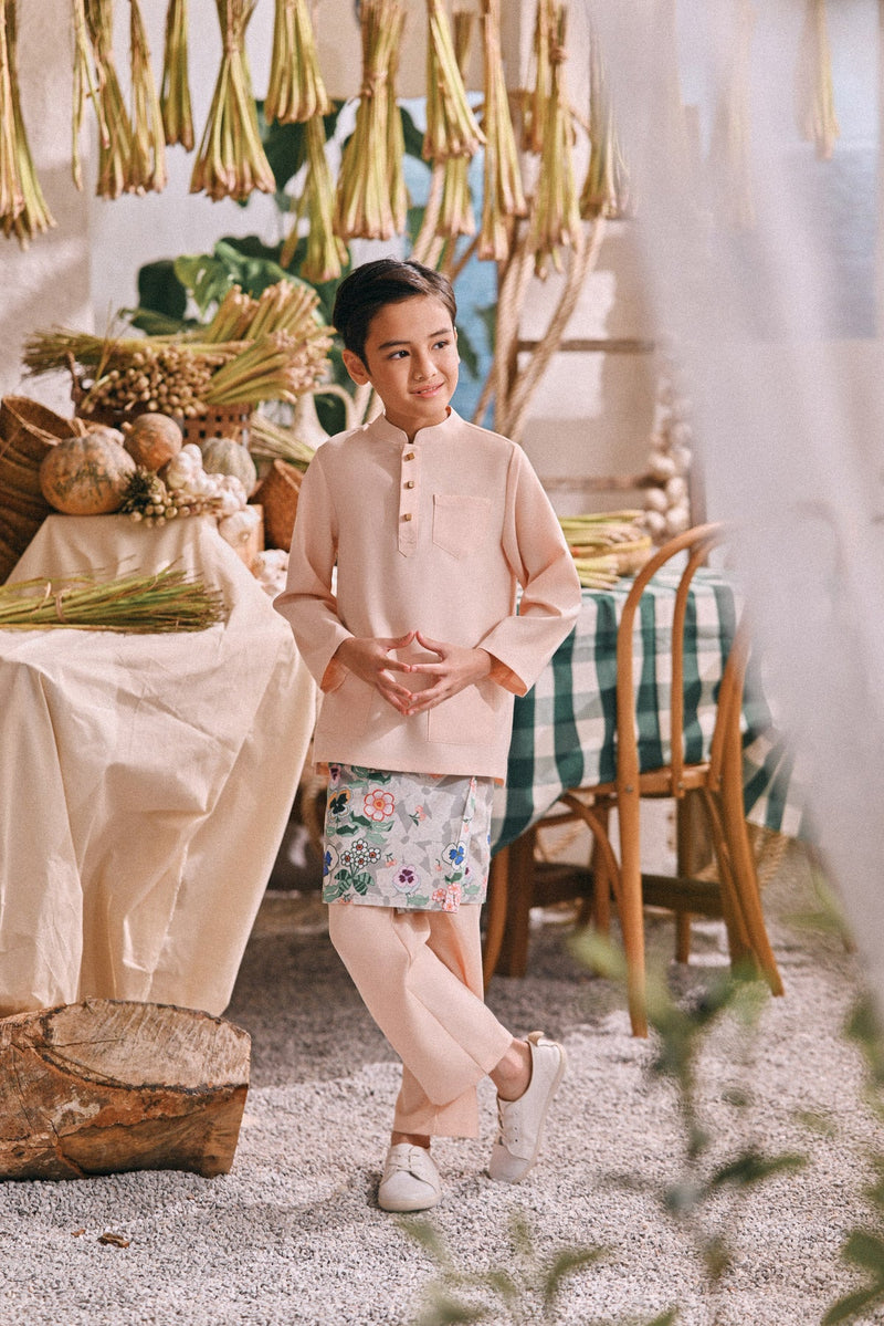 The Courtyard Baju Melayu Cekak Musang - Creamy