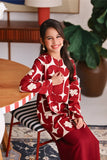 The Akari Nyaman Kurung Top - Cherries