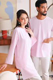 The Akari Men 3/4 Sleeve Kurta - Pink Stripe