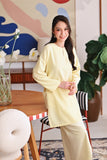 The Akari Women Nyaman Kurung Top - Yellow Stripe