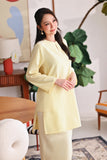 The Akari Women Nyaman Kurung Top - Yellow Stripe