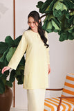 The Akari Women Nyaman Kurung Top - Yellow Stripe