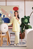 The Akari Nyaman Kurung Top - Yellow Stripe