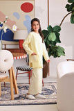 The Akari Nyaman Kurung Top - Yellow Stripe