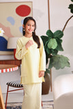 The Akari Nyaman Kurung Top - Yellow Stripe