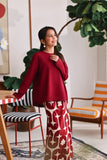 The Akari Simply Blouse - Maroon