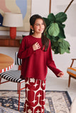 The Akari Simply Blouse - Maroon