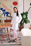 The Akari Women Folded Skirt - Pink Stripe