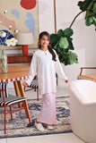 The Akari Nyaman Kurung Top - White