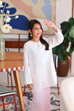 The Akari Nyaman Kurung Top - White