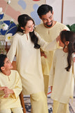 The Akari 3/4 Sleeve Kurta - Yellow Stripe