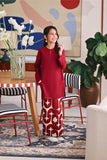 The Akari Nyaman Kurung Top - Maroon