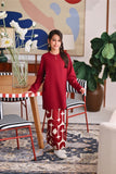 The Akari Nyaman Kurung Top - Maroon