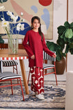 The Akari Nyaman Kurung Top - Maroon