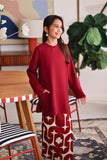 The Akari Nyaman Kurung Top - Maroon