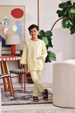 The Akari 3/4 Sleeve Kurta - Yellow Stripe