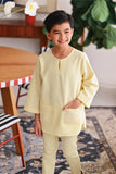 The Akari 3/4 Sleeve Kurta - Yellow Stripe