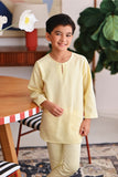 The Akari 3/4 Sleeve Kurta - Yellow Stripe