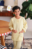 The Akari 3/4 Sleeve Kurta - Yellow Stripe