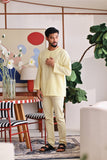 The Akari Men Kurta - Yellow Stripe