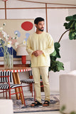 The Akari Men Kurta - Yellow Stripe