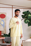 The Akari Men Kurta - Yellow Stripe