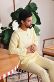 The Akari Men Kurta - Yellow Stripe