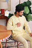 The Akari Men Kurta - Yellow Stripe