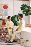 The Akari 3/4 Sleeve Kurta - Yellow Stripe