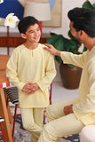 The Akari 3/4 Sleeve Kurta - Yellow Stripe